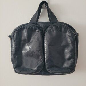 Made in Canada M0851 Black Leather Briefcase ***READ CAPTION***